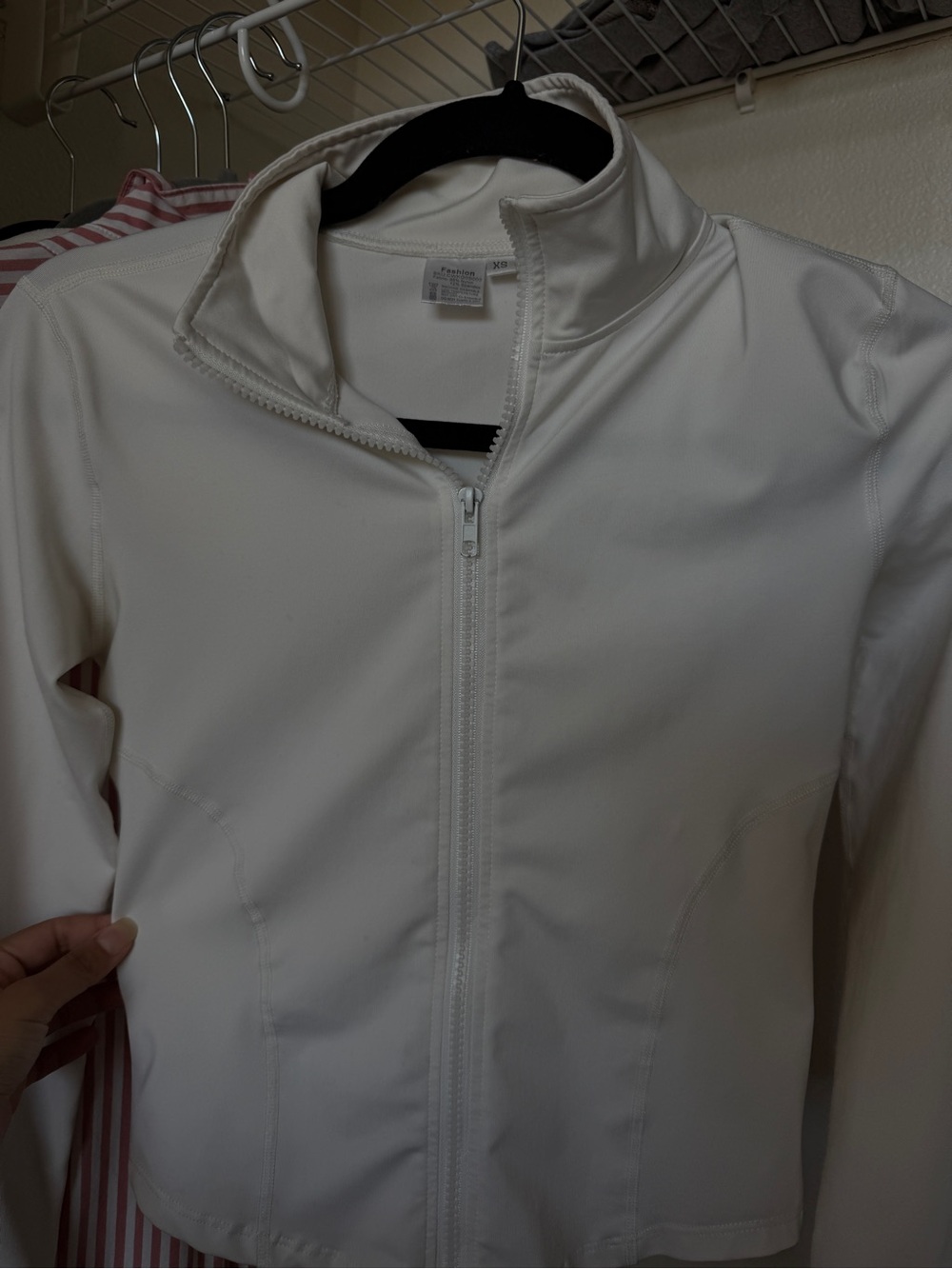 Women’s White Zip-Front Jacket